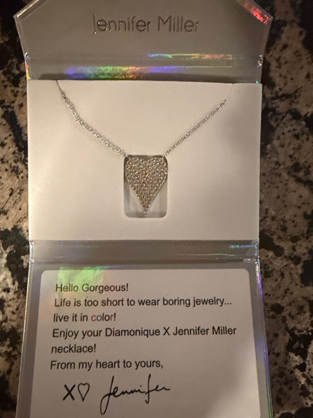 Jennifer Miller…Silver Pavé Pendant Necklace - Silver..